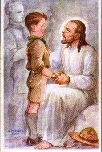 Jesus with Scouts