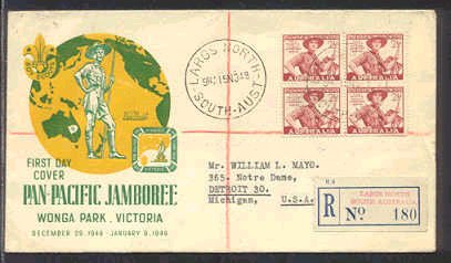 Australia Registered  Cover 1948