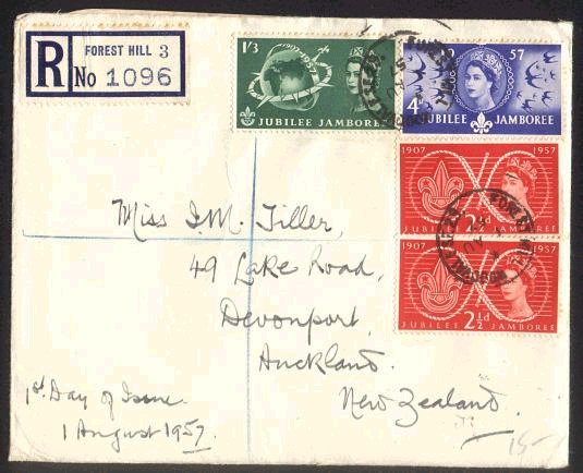 UK Registered  Cover 1957