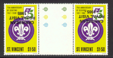 1985 St. Vincent Inverted Overprint