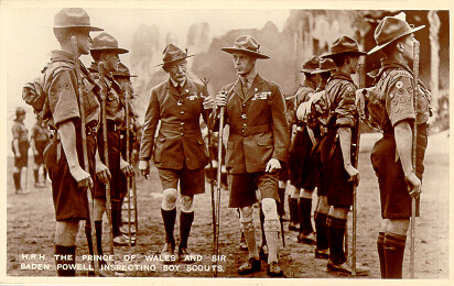 Prince of Wales and Baden-Powell Inspecting Boy Scouts