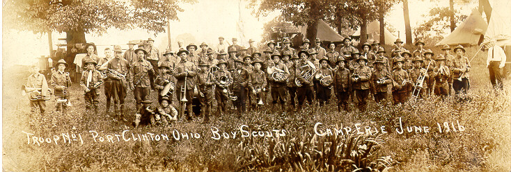 Troop 1, Port Clinton, Ohio, at Camp Erie - 1916