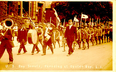 Boy Scouts Parading at Oyster Bay, LI