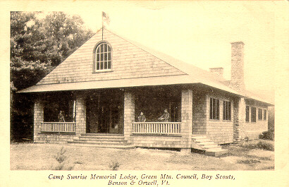 Camp Sunrise Memorial Lodge, Benson and Orwell, Vermont