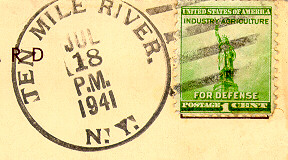 1941 Ten Mile River Handcancel
