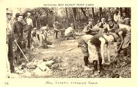 Boy Scouts Cleaning Camp