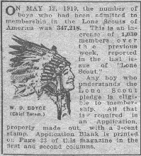 Lone Scout Newspaper, May 24, 1919