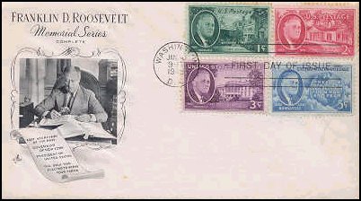 Roosevelt Stamp Set FDC