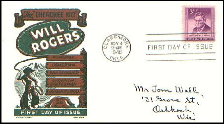 Rogers 1948 FDC